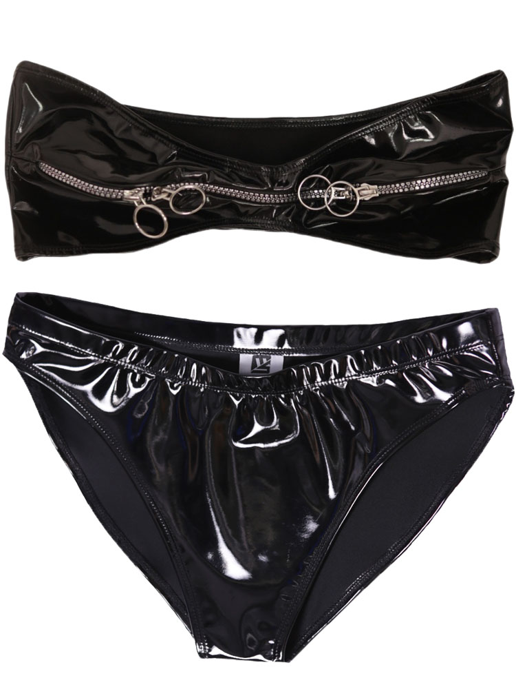 Thong Bikini Women - Ensemble de tenue en PVC effet