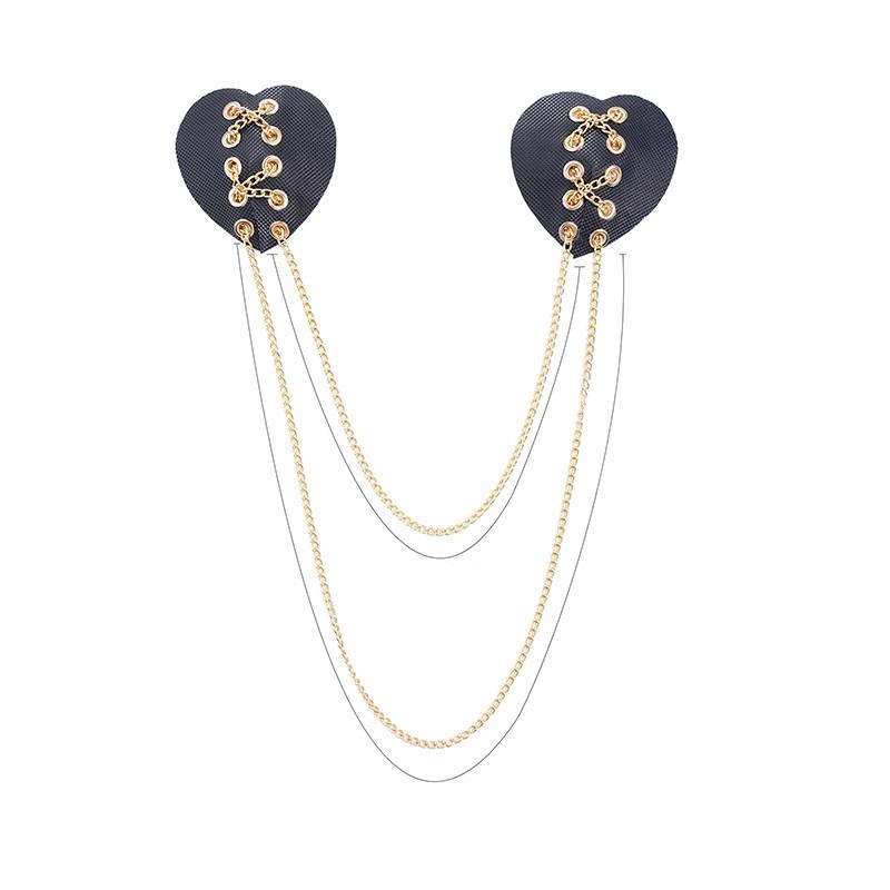 Nipple Cover Pasties - Couvre-mamelons réutilisable à chaîne, collier de
