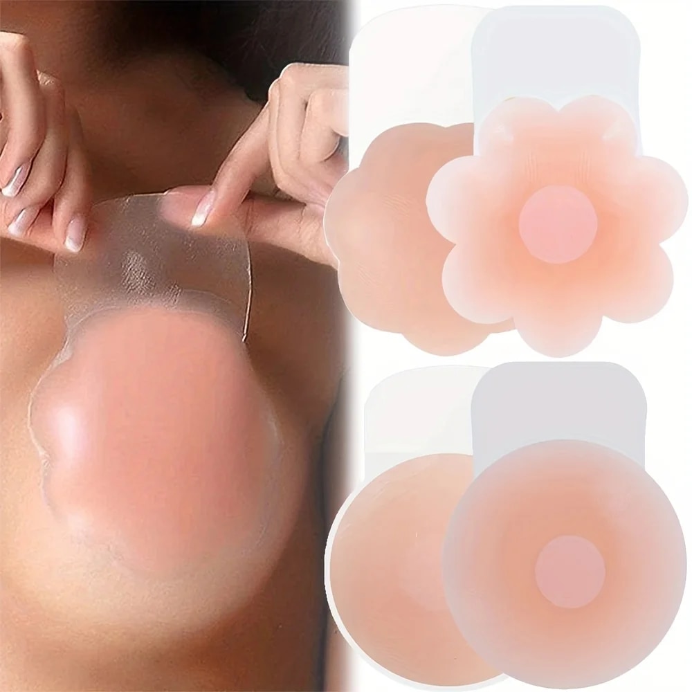 1 paire de cache-mamelon en Si - Silicone Bra Adhesive avis et prix