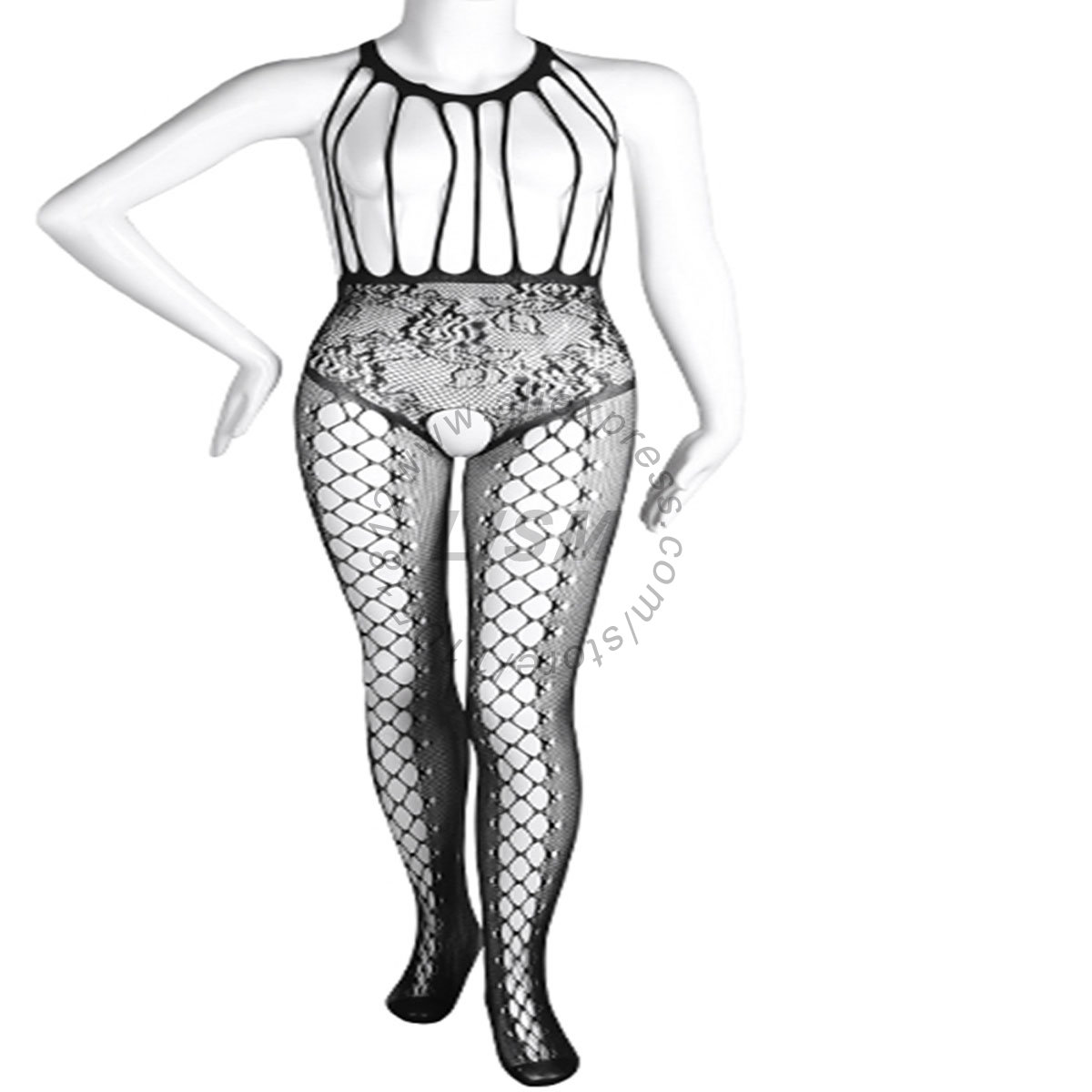 LISM Body sexy à col licou, dé - Bodystocking Fishnet avis et prix